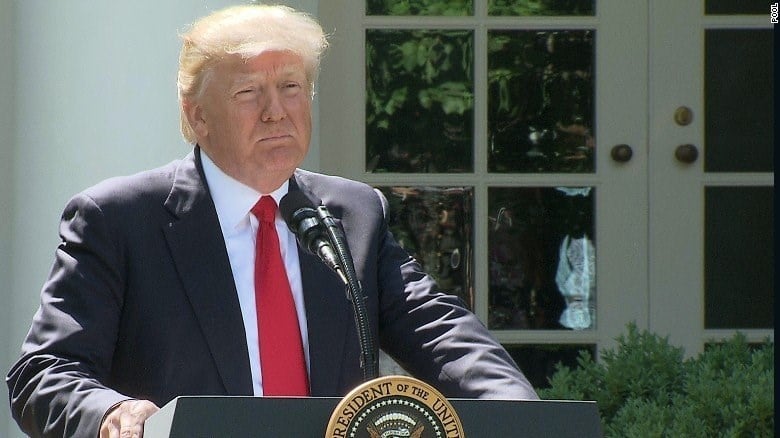 President Trump annouces the U.S. is pulling out of the Paris climate agreement