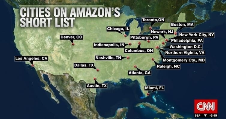 Three Amazon finalists are inside the Beltway. What gives?
