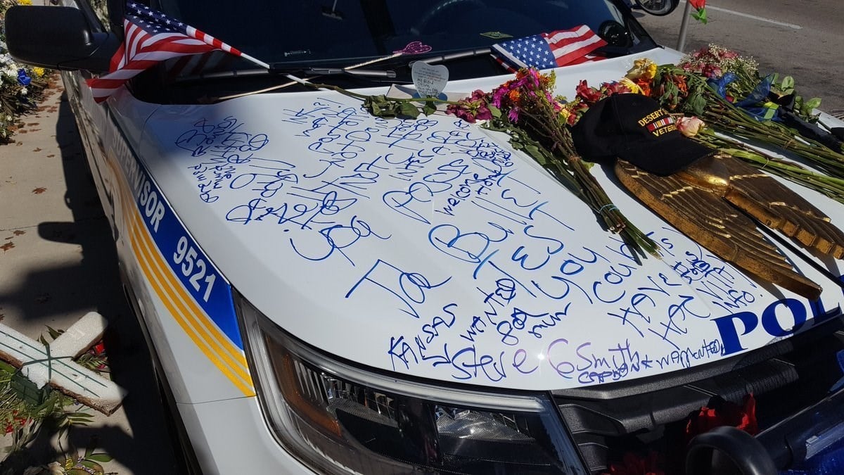 Slain Orlando police officer's car vandalized