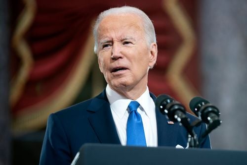 Biden holds formal news conference marking year of 'challenges' and 'progress'